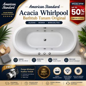Bathtub American Standard Built-in Model Acacia 170 cm + Whirpool