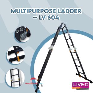 multipurpose ladder liveo model lv604 silver